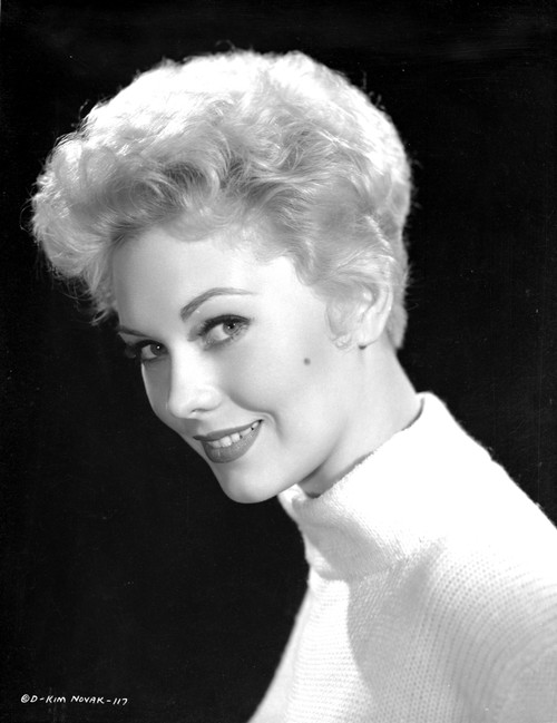 Kim Novak smiling with Black Background Photo Print - Item # VARCEL686579