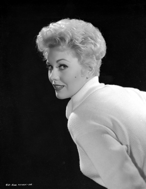 Kim Novak in White Dress With Black Background Portrait Photo Print - Item # VARCEL686574