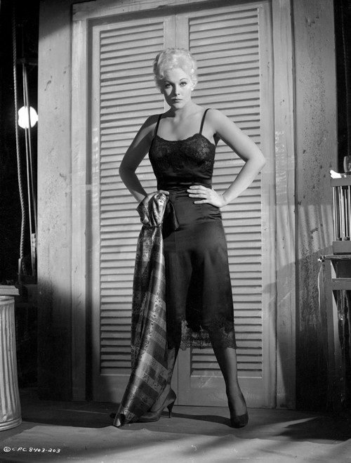 Kim Novak Posed in Dress Black and White Portrait Photo Print - Item # VARCEL686585