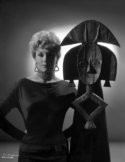 Kim Novak Posed in Black Dress Black and White Photo Print - Item # VARCEL686598