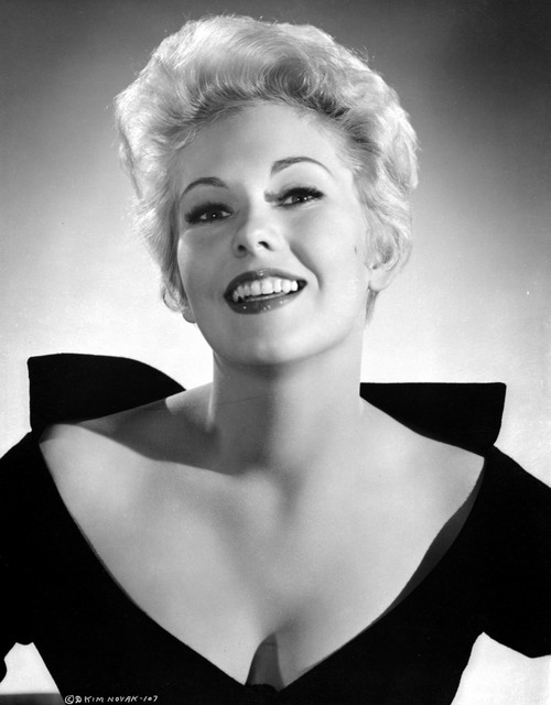 Kim Novak smiling in Black Gown Portrait Photo Print - Item # VARCEL686595