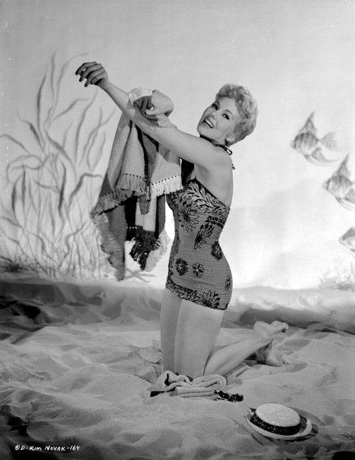 Kim Novak in Lingerie Black and White Photo Print - Item # VARCEL686597