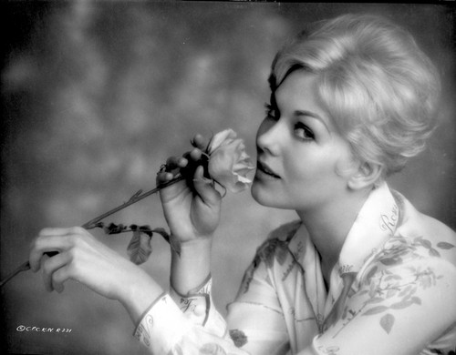 Kim Novak Holding Flower Black and White Photo Print - Item # VARCEL686604