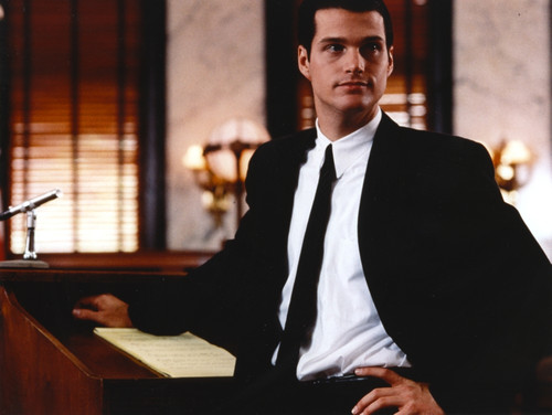 Chris O'Donnell Looking Away in Black Suit with One Hand on Hips Photo Print - Item # VARCEL686633