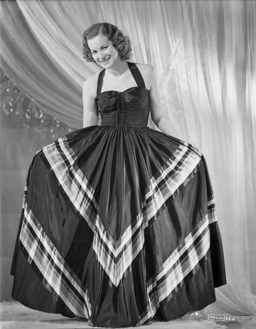 Maureen O'Hara Posed in Black Printed Gown Photo Print - Item # VARCEL686665