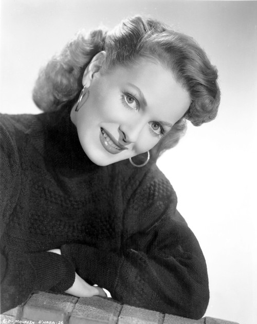 Maureen O'Hara Close Up Portrait wearing White Dress Photo Print - Item # VARCEL686666