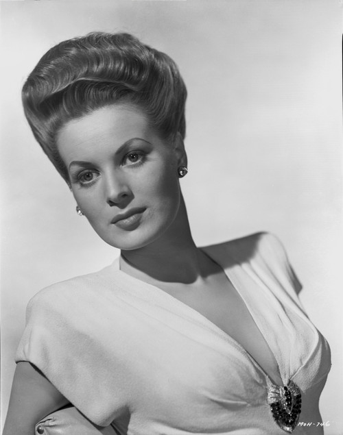 Maureen O'Hara Posed in Deep V-neck Dress Photo Print - Item # VARCEL686661