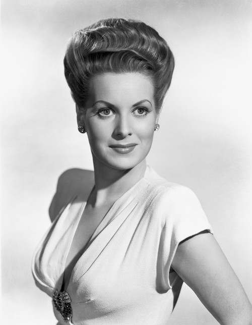 Maureen O'Hara smiling in Deep V-neck Dress Photo Print - Item # VARCEL686667