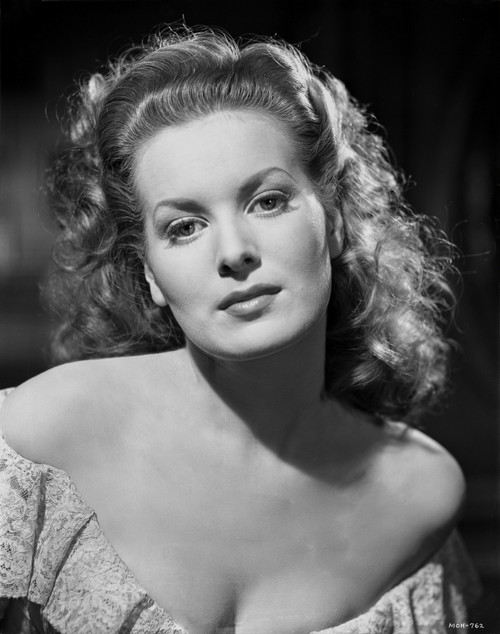 Maureen O'Hara Close Up Portrait wearing Floral Tube Dress Photo Print - Item # VARCEL686675