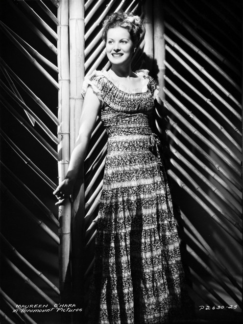 Maureen O'Hara Posed in Black Dress Portrait Photo Print - Item # VARCEL686682