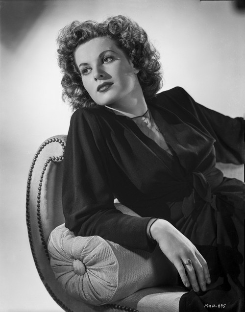 Maureen O'Hara Posed in Black Gown Photo Print - Item # VARCEL686689