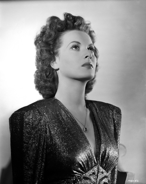 Maureen O'Hara Posed in Black Gown Photo Print - Item # VARCEL686703
