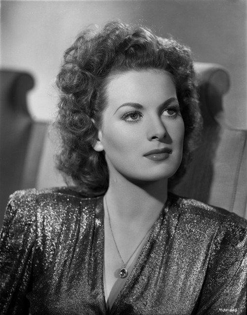 Maureen O'Hara Posed in Black Shiny Blouse Photo Print - Item # VARCEL686699
