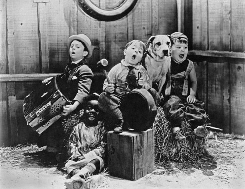 Our Gang singing with a dog Photo Print - Item # VARCEL686763