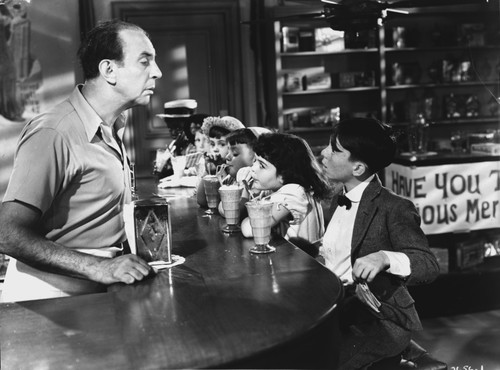 Film still of Our Gang at a milk bar Photo Print - Item # VARCEL686764