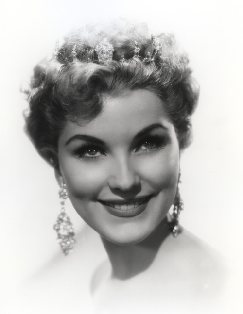 Debra Paget wearing diamond drop earrings Photo Print - Item # VARCEL686793