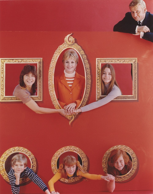 Partridge Family Group Posed in Red Frame Photo Print - Item # VARCEL686813