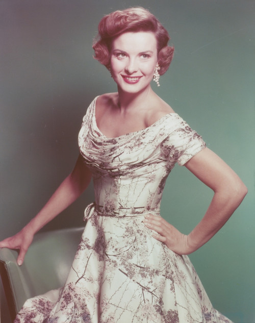 Jean Peters in White Gown Portrait Photo Print - Item # VARCEL686865