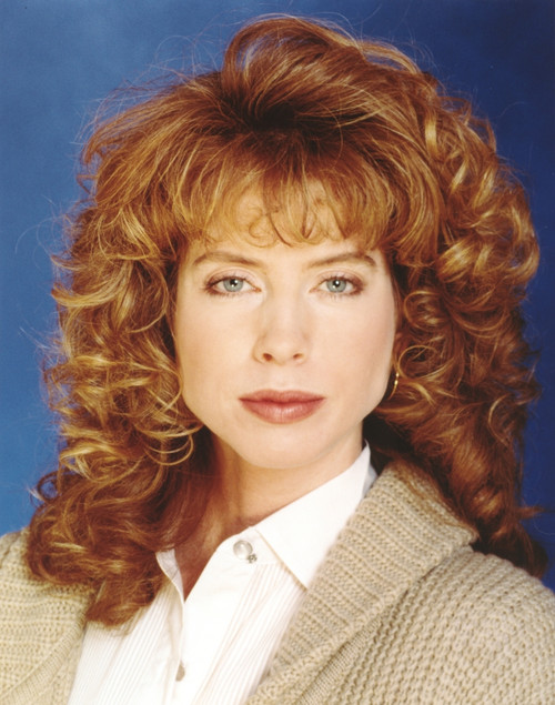 Julianne Phillips Curly Hair, Brown lipstick Close Up Portrait Photo Print - Item # VARCEL686867
