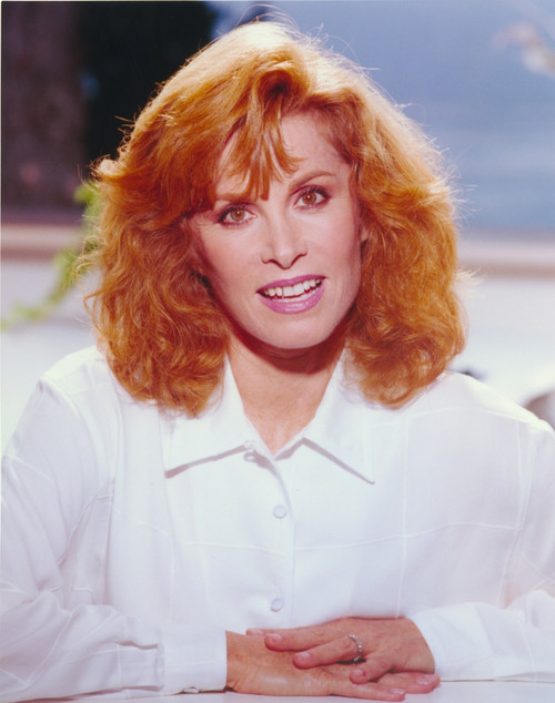 Stefanie Powers smiling in a Portrait wearing White Long Sleeves Photo Print - Item # VARCEL686924