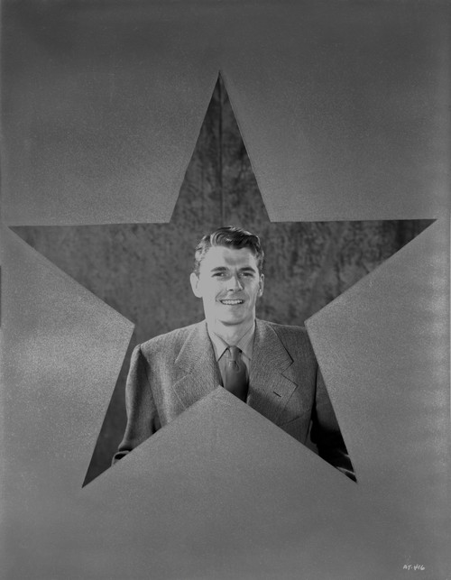 Ronald Reagan Black and White Close Up Portrait Photo Print - Item # VARCEL687031