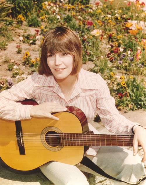 Helen Reddy Posed in Long Sleeves Stripes Portrait Photo Print - Item # VARCEL687047