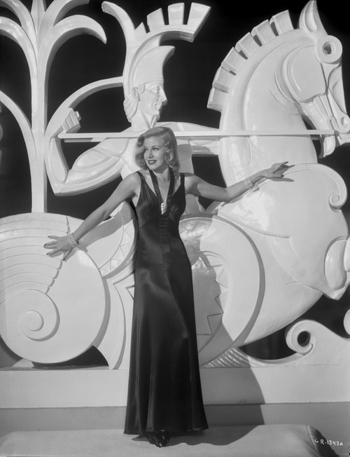 Ginger Rogers Posed in Black Gown Portrait Photo Print - Item # VARCEL687193