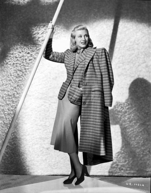 Ginger Rogers Posed in Formal Outfit Black and White Photo Print - Item # VARCEL687201