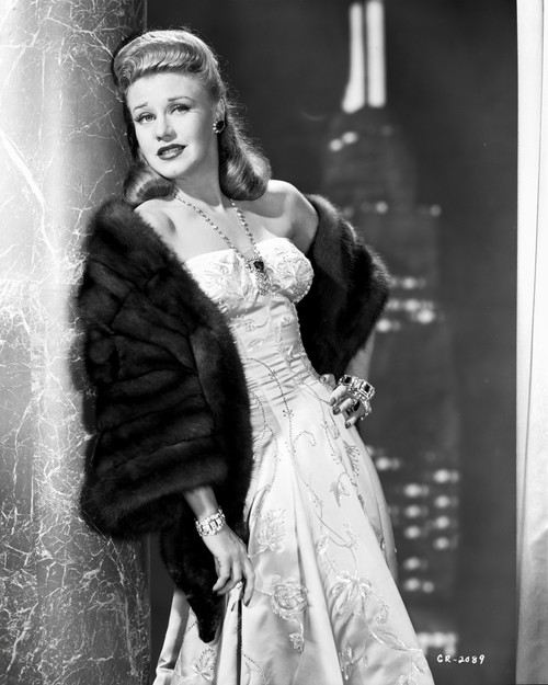 Ginger Rogers Posed in White Gown Black and White Photo Print - Item # VARCEL687222