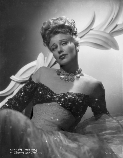 Ginger Rogers Lying on Bed Black and White Photo Print - Item # VARCEL687238