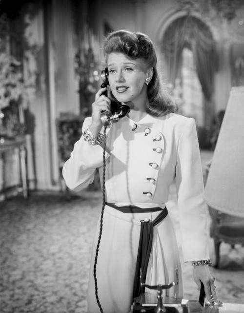 Ginger Rogers With Telephone Black and White Portrait Photo Print - Item # VARCEL687241