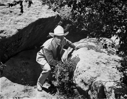 Roy Rogers Looking Frightened in Black and White Photo Print - Item # VARCEL687293