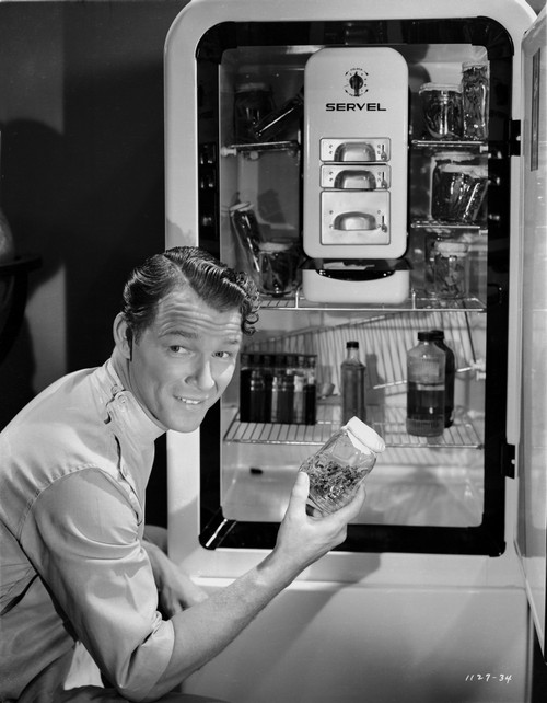 Roy Rogers Holding a Jar in Black and White Photo Print - Item # VARCEL687297