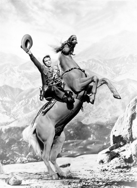 Roy Rogers on a rearing horse Photo Print - Item # VARCEL687332