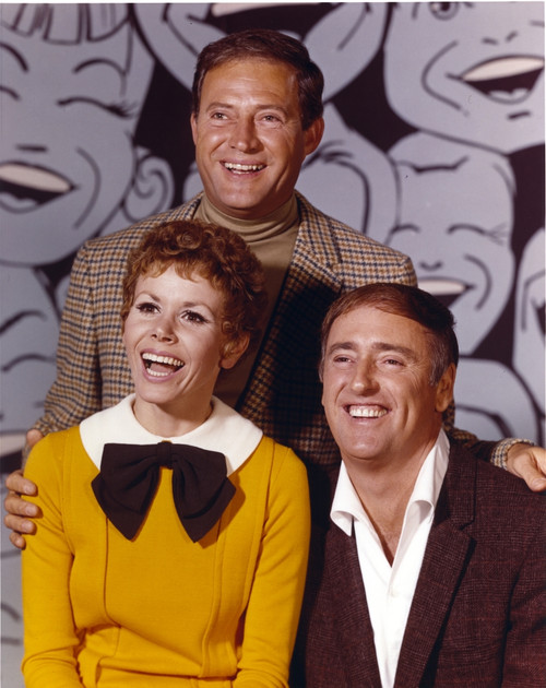 Rowan & Martin Laugh In Cast smiling in Portrait Photo Print - Item # VARCEL687387