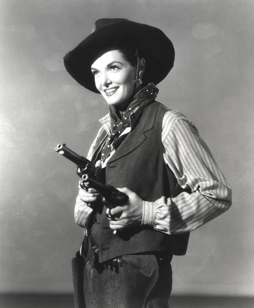 Jane Russell in Cowboy Outfit With Pistol Black and White Photo Print - Item # VARCEL687444