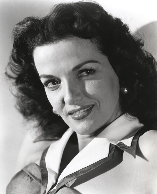 Jane Russell Portrait in White Suit Dress with Black Outline on the Collar Photo Print - Item # VARCEL687449