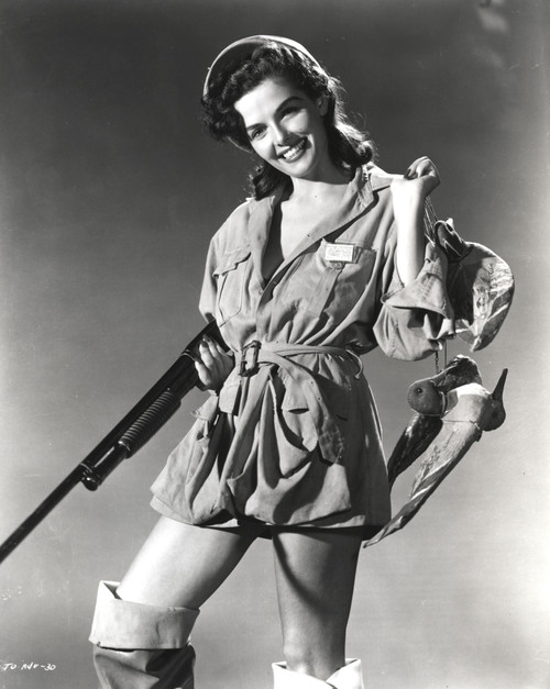 Jane Russell With Pistol Black and White Photo Print - Item # VARCEL687461