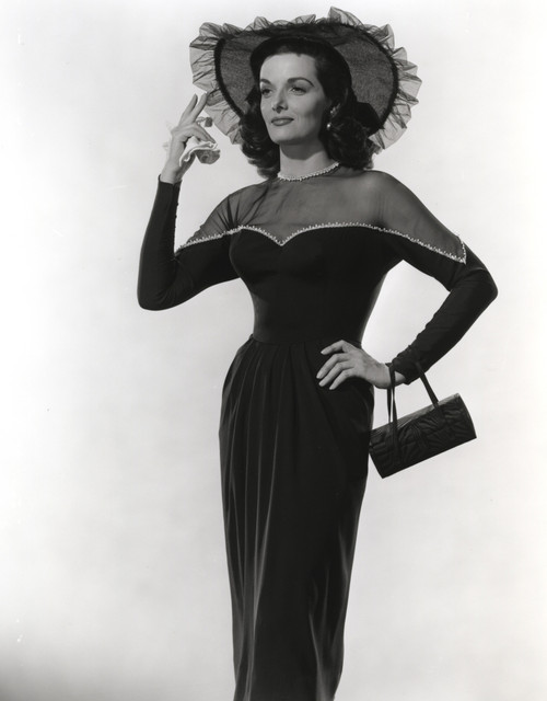 Jane Russell in Gown Black and White Portrait Photo Print - Item # VARCEL687465