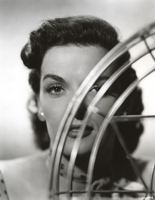 Jane Russell Portrait in Polka Dot Scoop-Neck Dress with Neckerchief Photo Print - Item # VARCEL687497