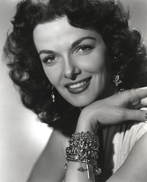 Jane Russell Portrait in White Silk Dress and Bracelet Photo Print - Item # VARCEL687509