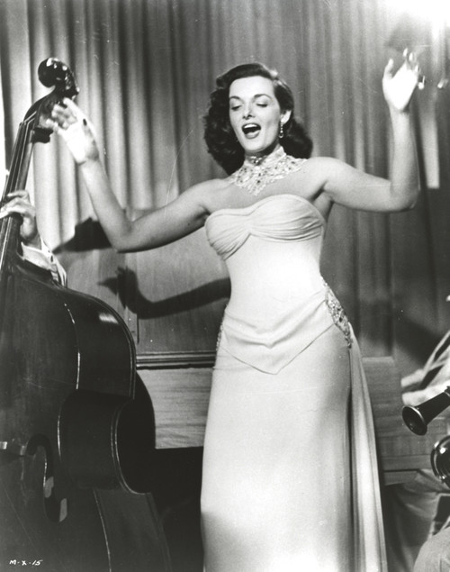 Jane Russell Posed in White Gown Portrait Photo Print - Item # VARCEL687560