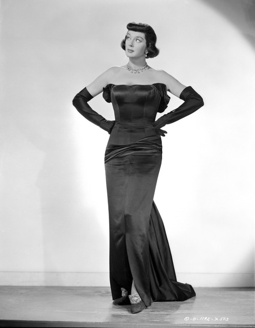 Rosalind Russell Posed in Black Dress with Hands on Hips Photo Print - Item # VARCEL687638