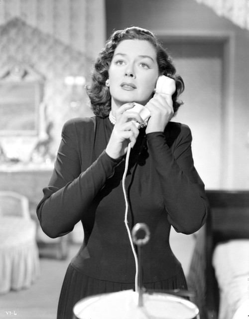 Rosalind Russell With Telephone Black and White Photo Print - Item # VARCEL687635