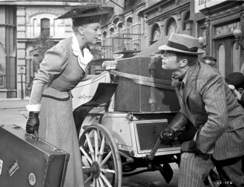 First Traveling Saleslady Man And Woman Facing Each Other Photo Print - Item # VARCEL687656