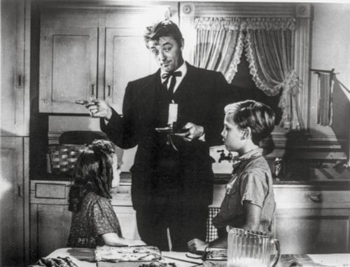 Night Of The Hunter Talking Scene in Black and White Photo Print - Item # VARCEL687683