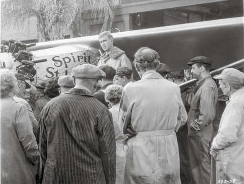 Spirit Of Saint Louis Portrait of People Gathered Together Excerpt from Film in Black and White Photo Print - Item # VARCEL687751