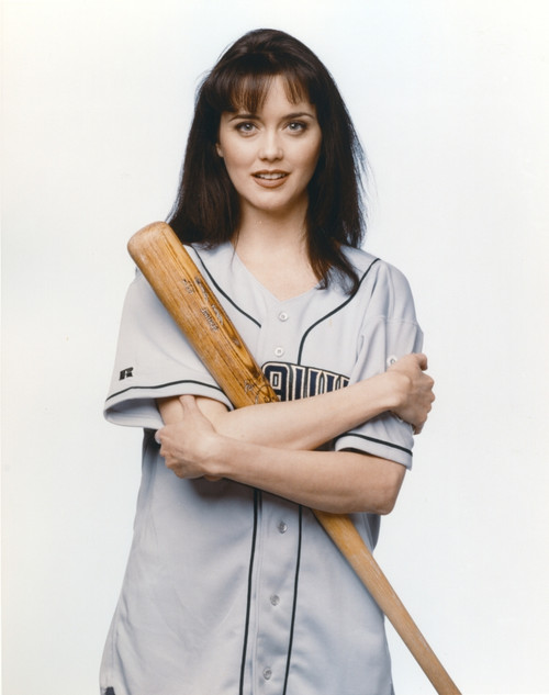 Julia Campbell with Baseball Bat White Background Portrait Photo Print - Item # VARCEL687758