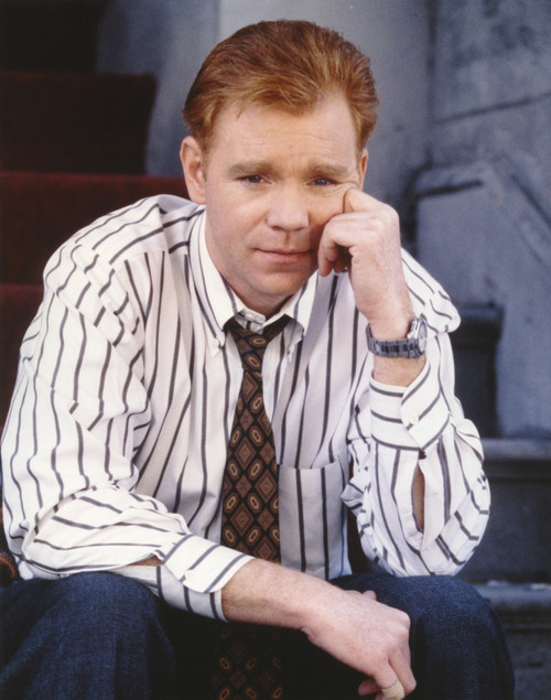 David Caruso Posed in Black and White Polo Stripes Photo Print - Item # VARCEL687965