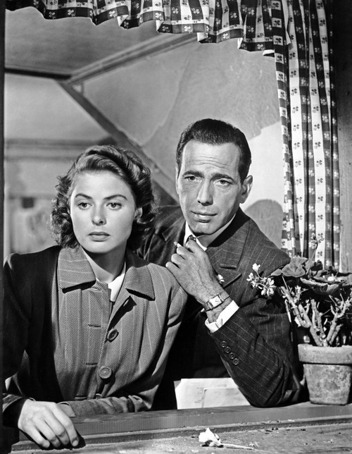 Casablanca Man in Suit and Woman in Trench Coat Photo Print - Item # VARCEL687974
